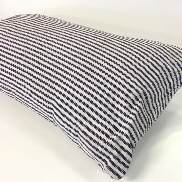 PILLOW, Blue & White Ticking Stripe Fabric